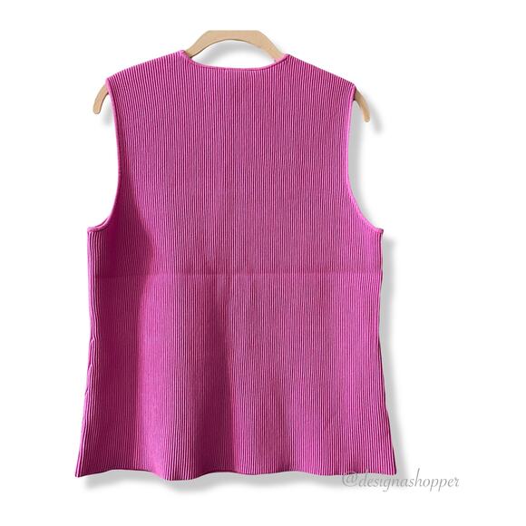 Wild Pink Macy's Bar III Plus Ribbed Tank Top NWT Size 1X - Picture 2 of 5